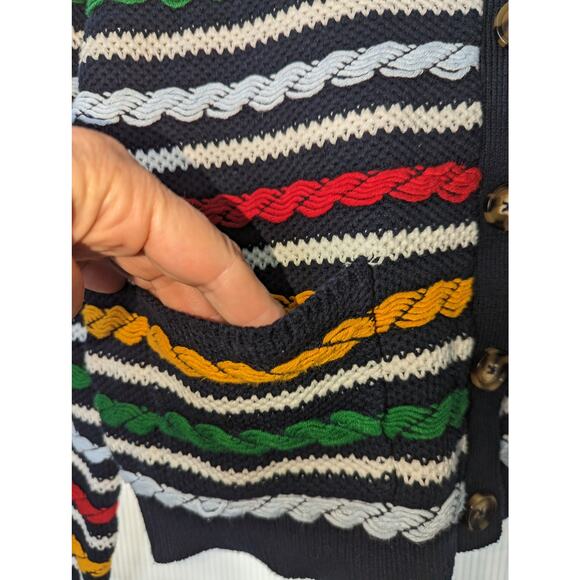La Ligne x Target Multicolor Striped Cardigan Sweater XS NWOT Textured Knit - Picture 5 of 8